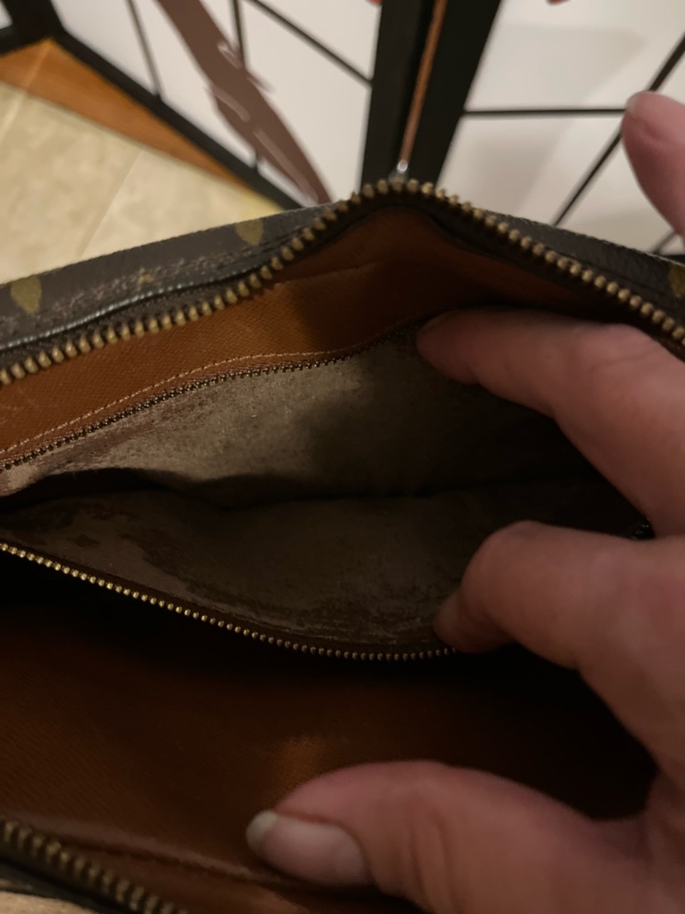 Louis Vuitton Brown Monogram Canvas Toiletry Pouch with Tan Trim - Picture 5 of 8